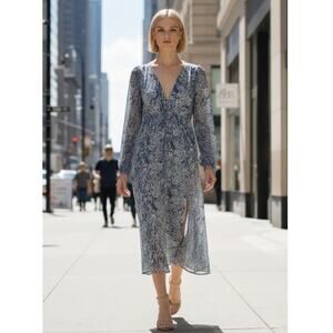 Reformation Aries Maxi Dress  XS Blue New